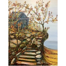“Autumn. Dreaming Soul” – Original Symbolic Oil Painting on Canvas | Marina Stognieva
